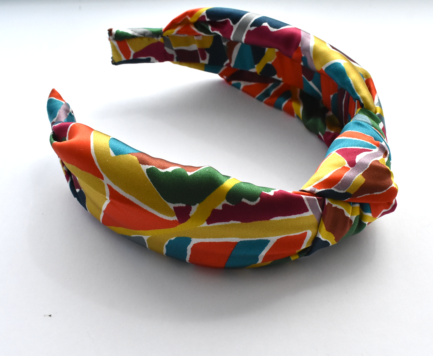 Luxury Silk Knot Alice band - Liberty of London Artist Ocean Breeze Silk Satin