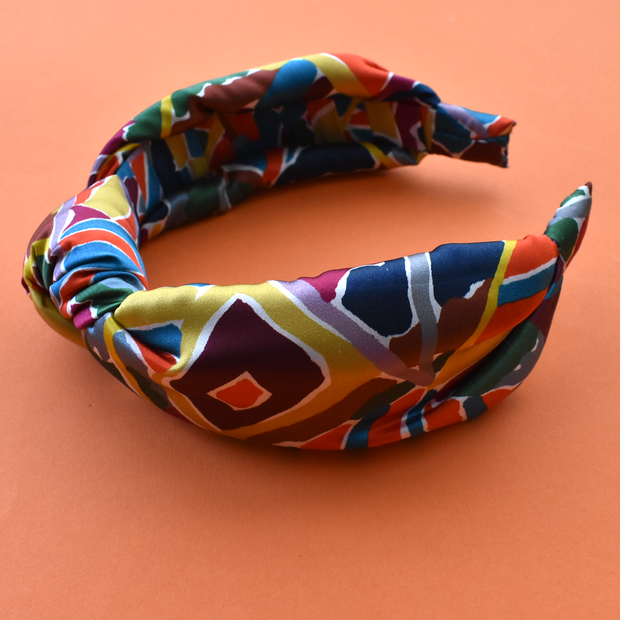 Luxury Silk Knot Alice band - Liberty of London Artist Ocean Breeze Silk Satin