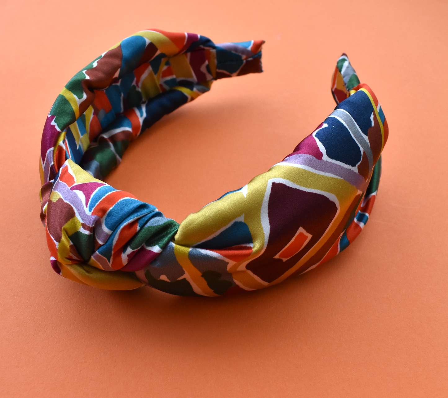 Luxury Silk Knot Alice band - Liberty of London Artist Ocean Breeze Silk Satin