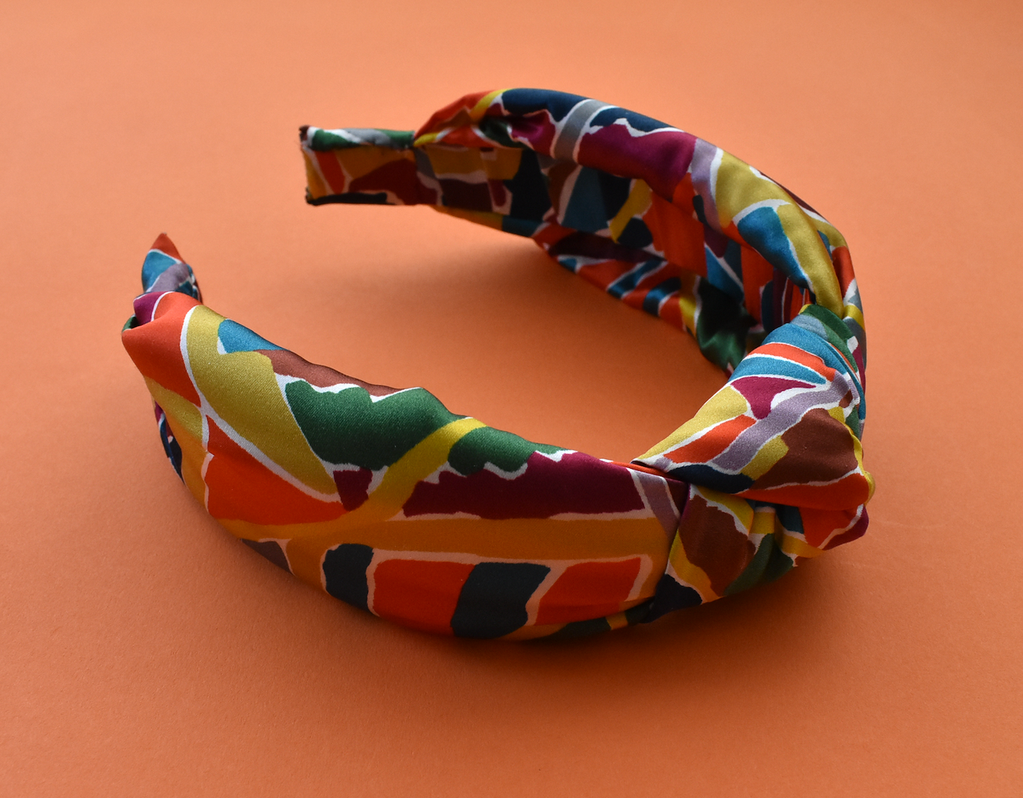Luxury Silk Knot Alice band - Liberty of London Artist Ocean Breeze Silk Satin