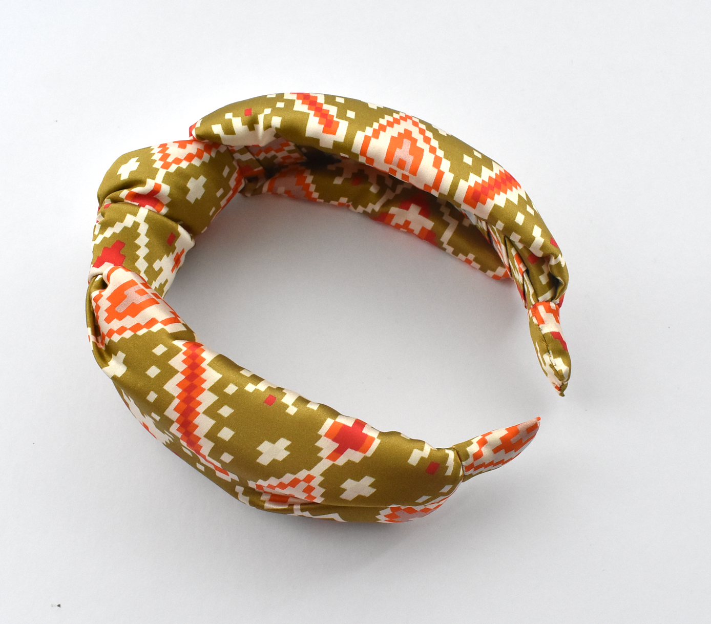 Luxury Silk Knot Alice band - in iconic Liberty Silk Satin Gold Tapestry Hearts