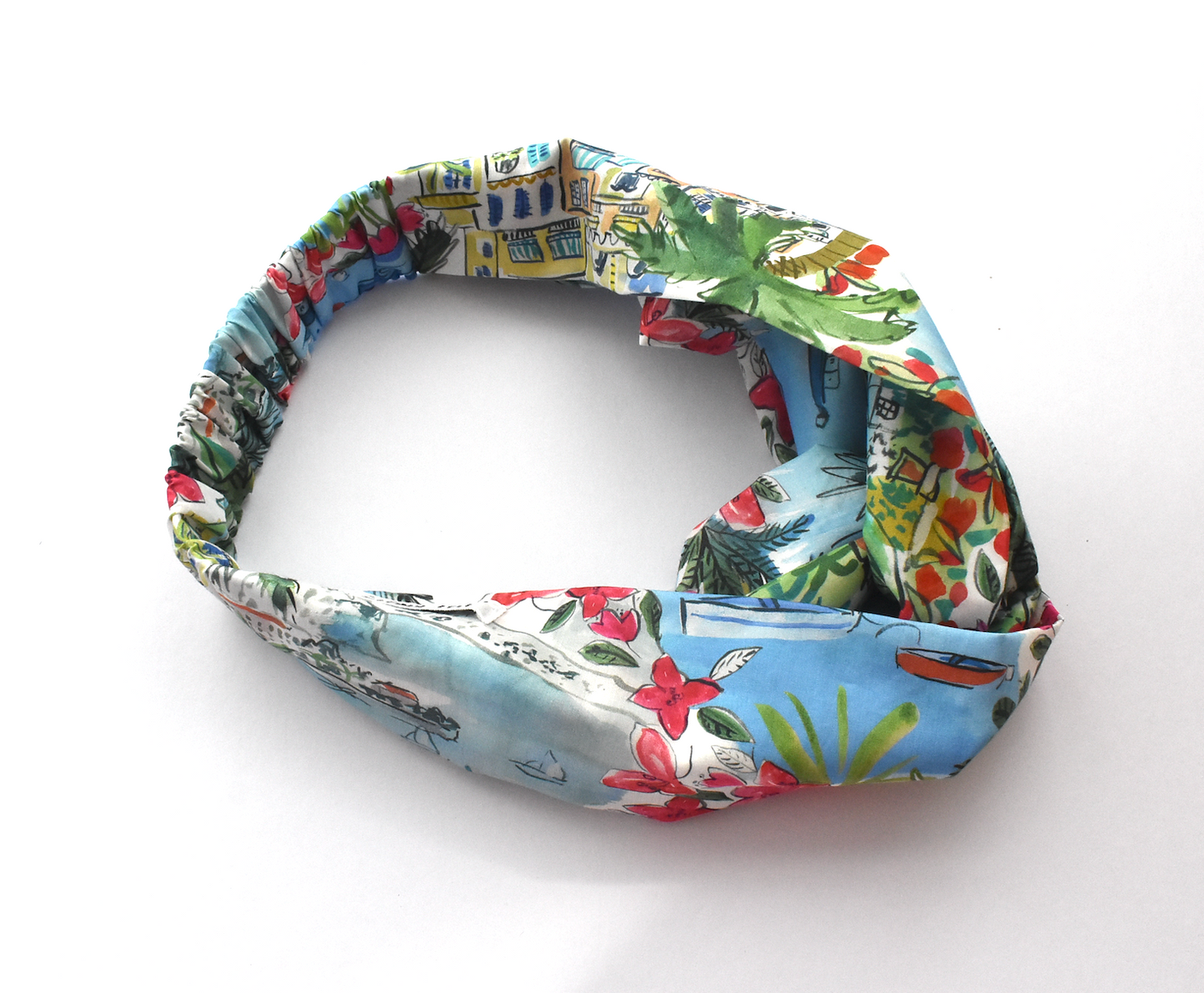 Ladies Twisted Turban Headband - Liberty of London Cape vista