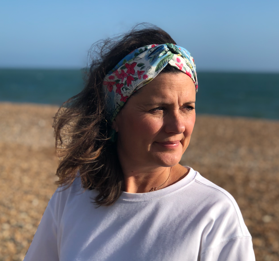 Ladies Twisted Turban Headband - Liberty of London Cape vista