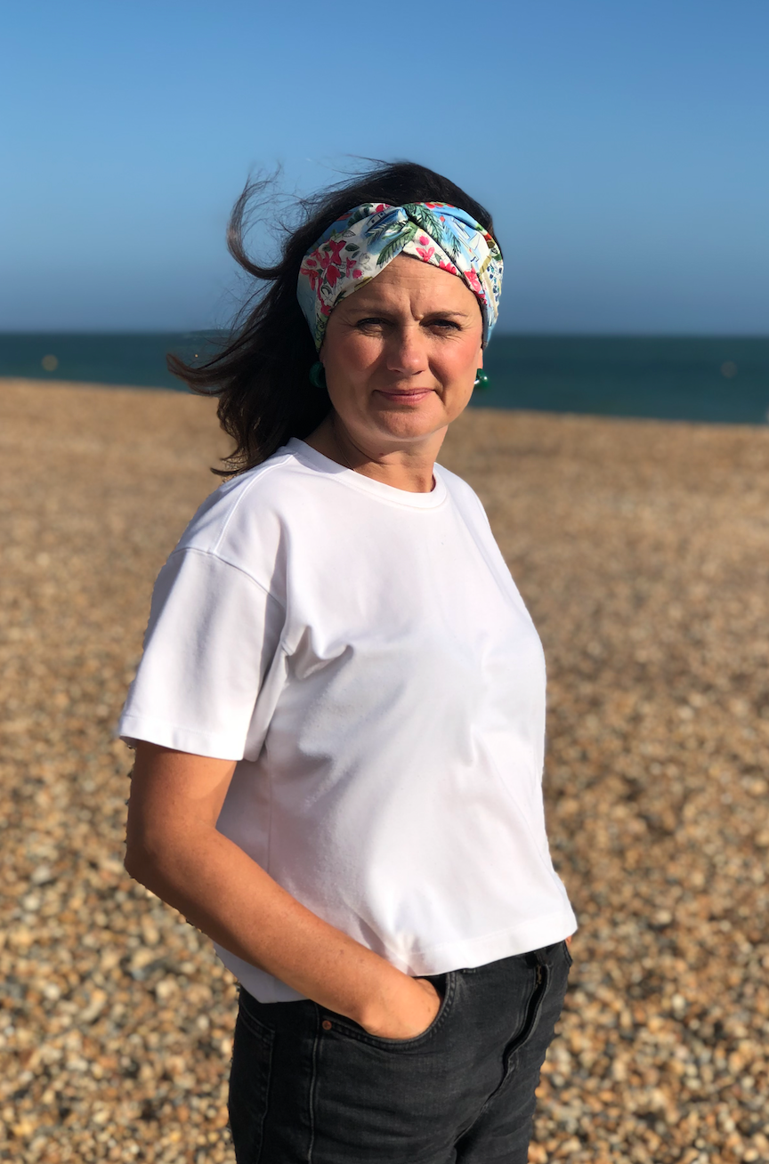 Ladies Twisted Turban Headband - Liberty of London Cape vista