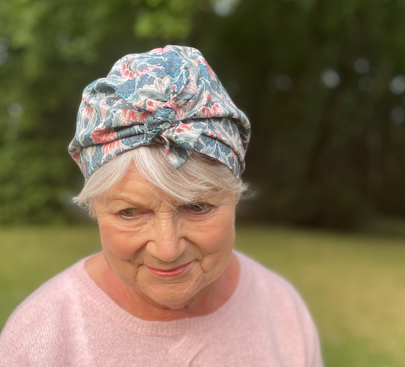 Ladies Turban Hat - vintage Liberty of London Peonie print