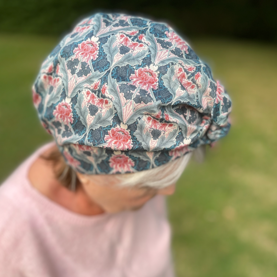 Ladies Turban Hat - vintage Liberty of London Peonie print