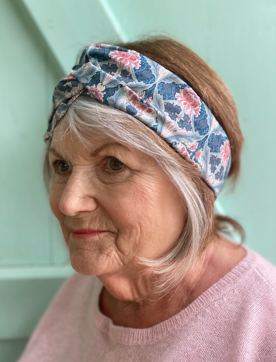 Twisted Turban Headband - Vintage Liberty of London Peonie