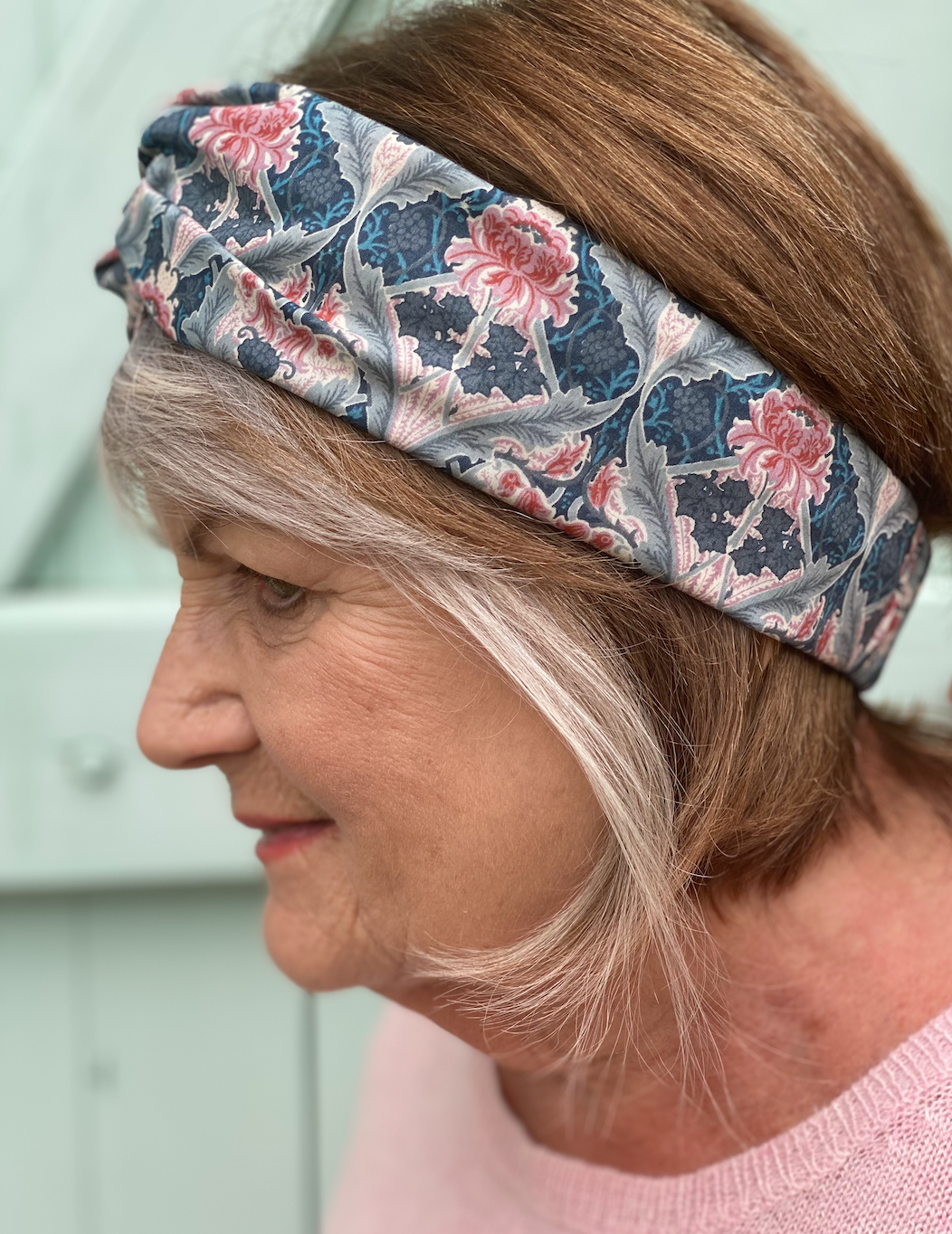 Twisted Turban Headband - Vintage Liberty of London Peonie