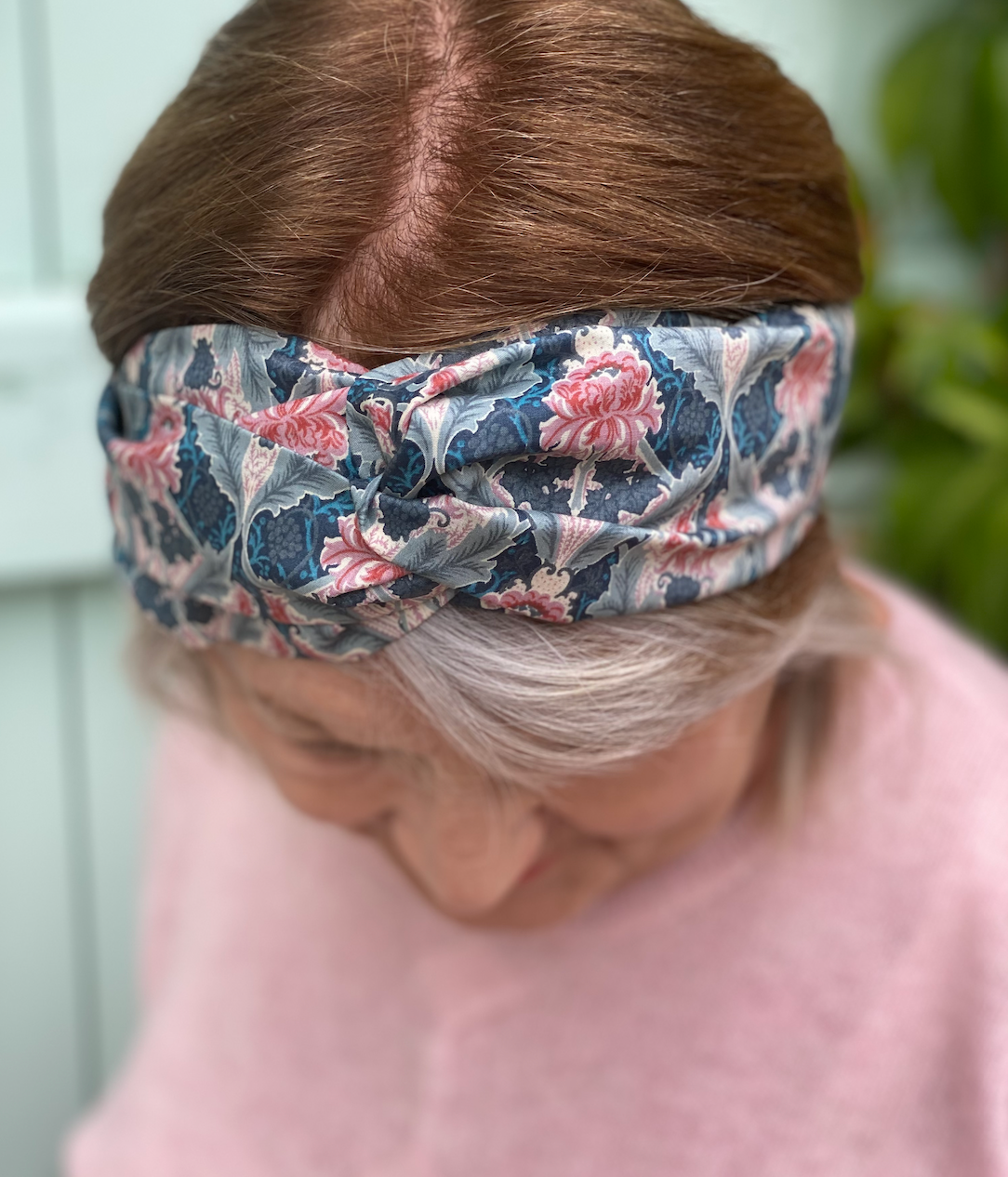 Twisted Turban Headband - Vintage Liberty of London Peonie