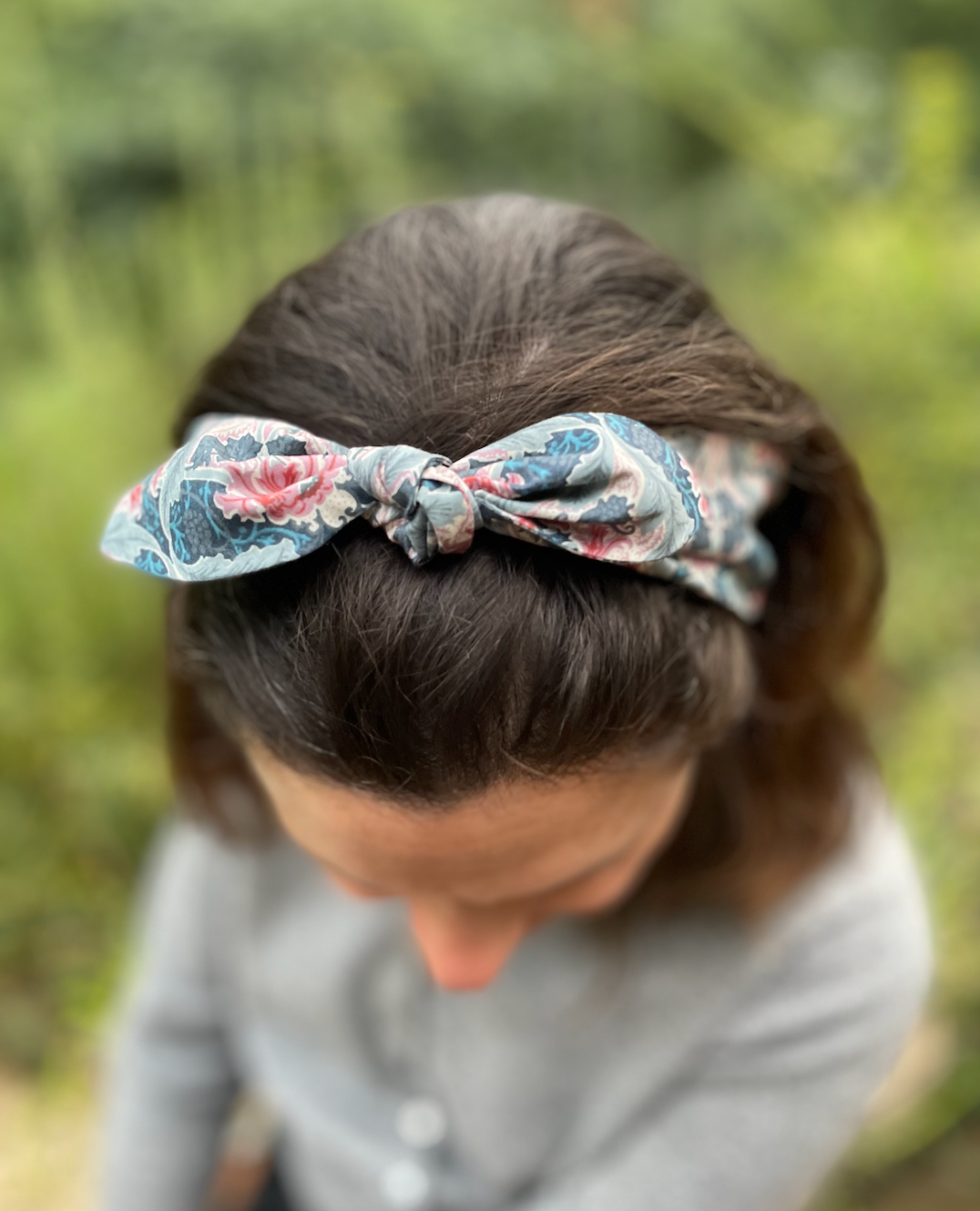 Ladies Knot Tie hairband - Vintage Liberty of London Peonie