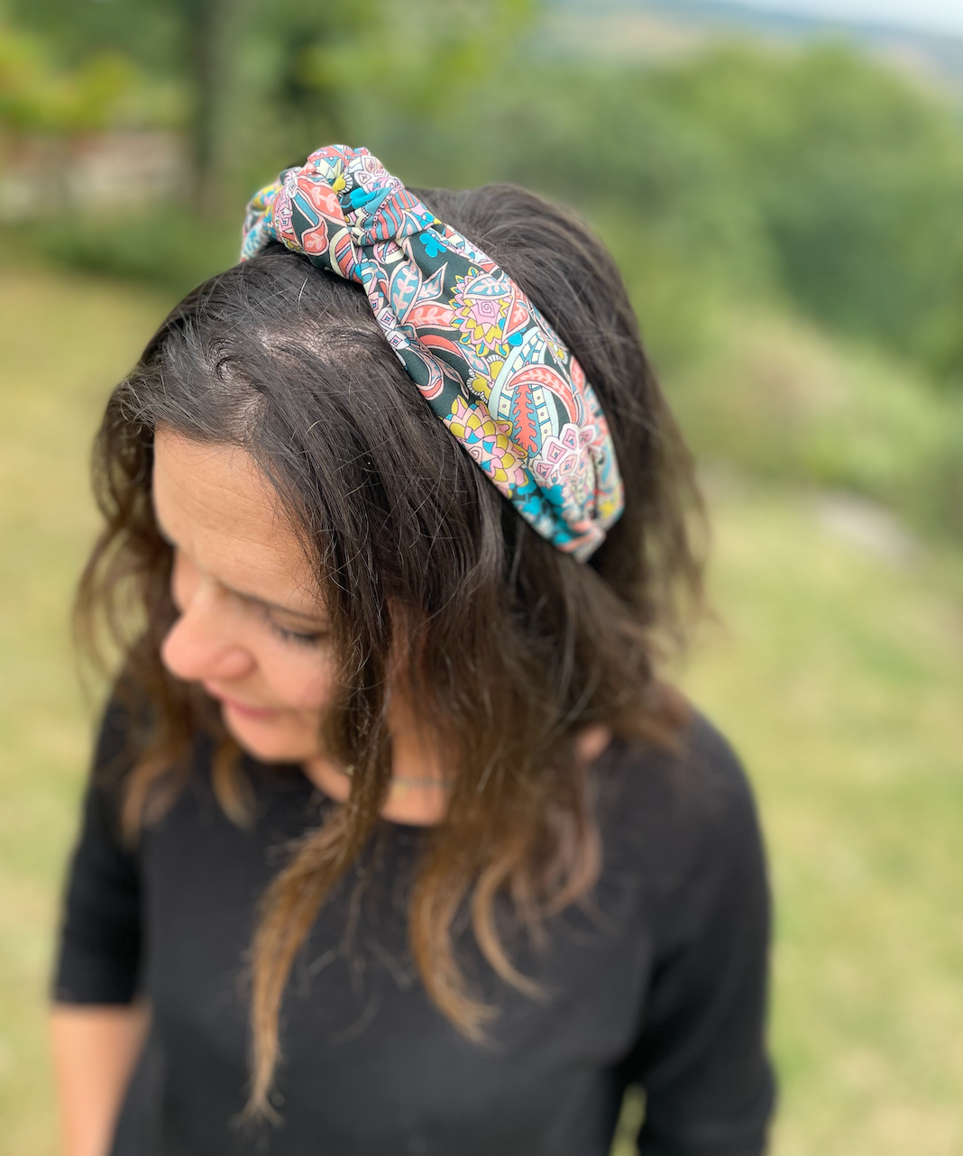 Knot Alice headband - Liberty of London Pink Pineapple
