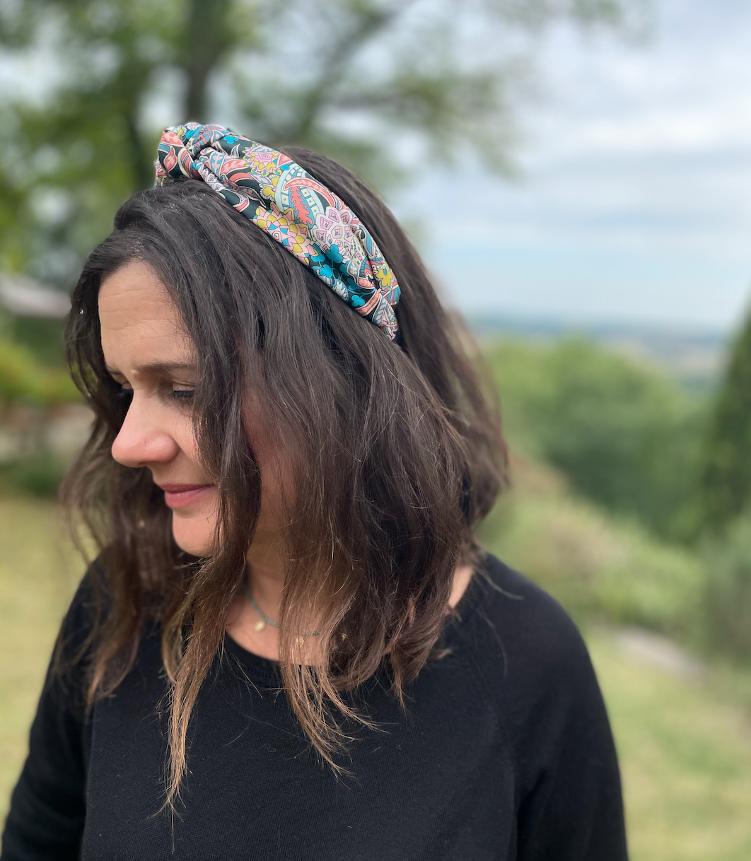 Knot Alice headband - Liberty of London Pink Pineapple