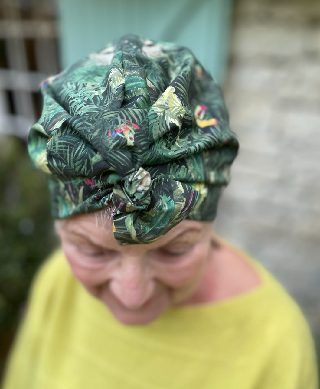 Ladies Turban Hat - Liberty of London Tou-Can Hide - Jungle Animal Print
