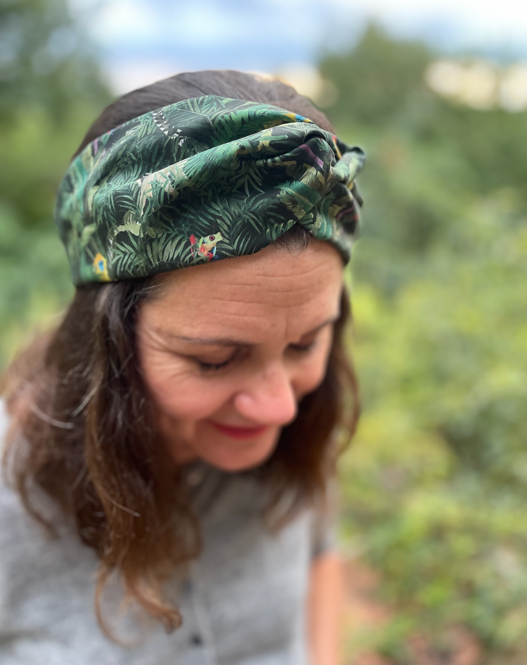 Twisted Turban Headband - Liberty of London Tou-Can Hide - Jungle Animals