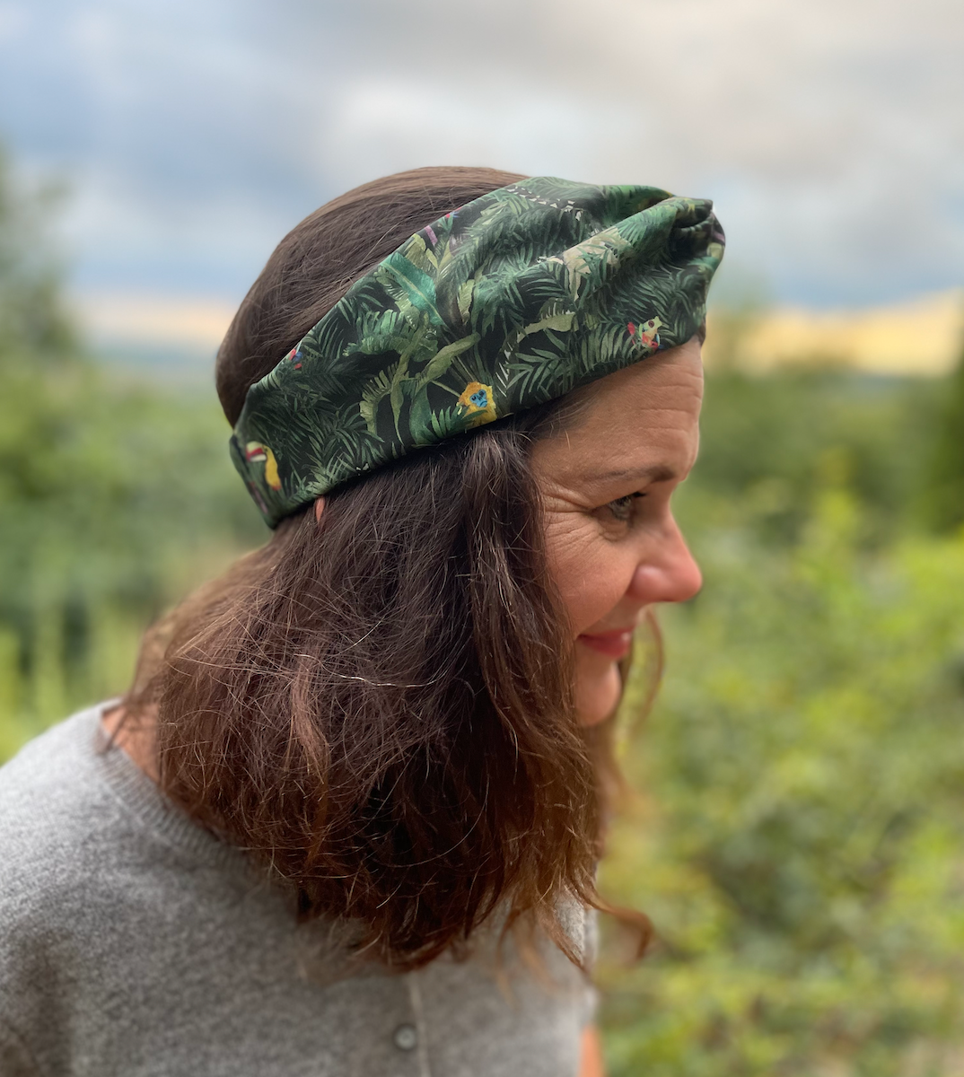 Twisted Turban Headband - Liberty of London Tou-Can Hide - Jungle Animals