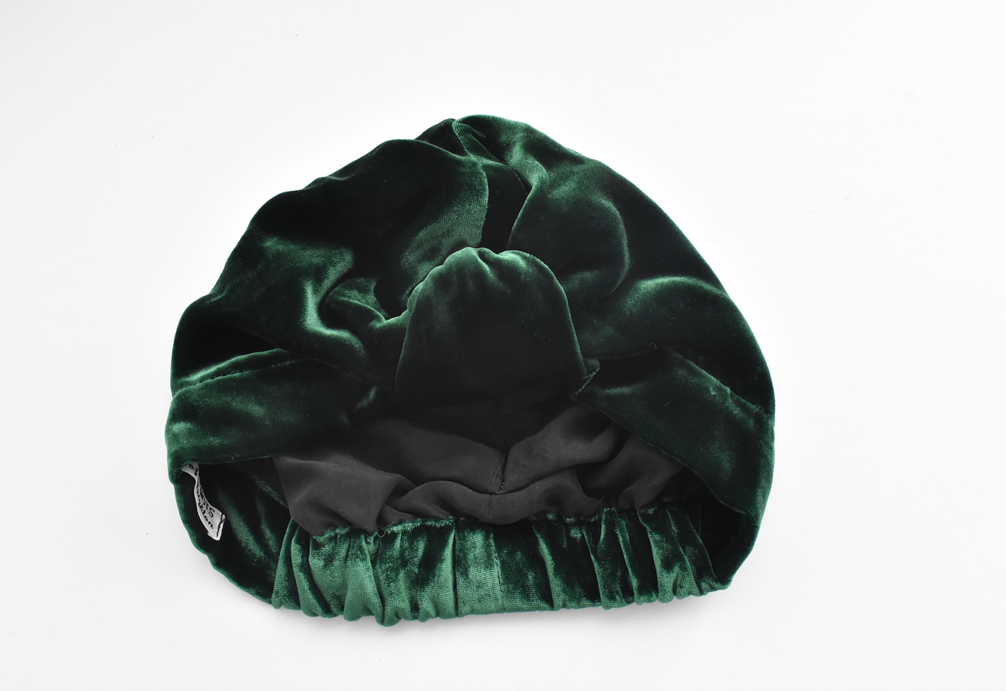 Luxury silk-velvet Turban & Head wrap - Emerald Green
