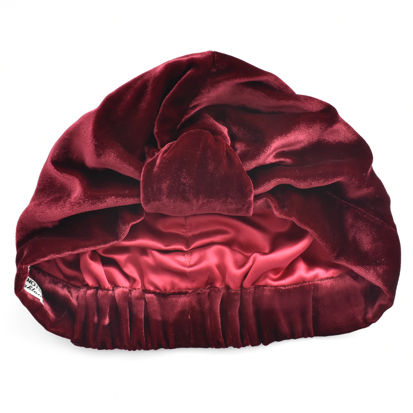 Luxury silk-velvet Turban & Head wrap -  Ruby and ox blood red