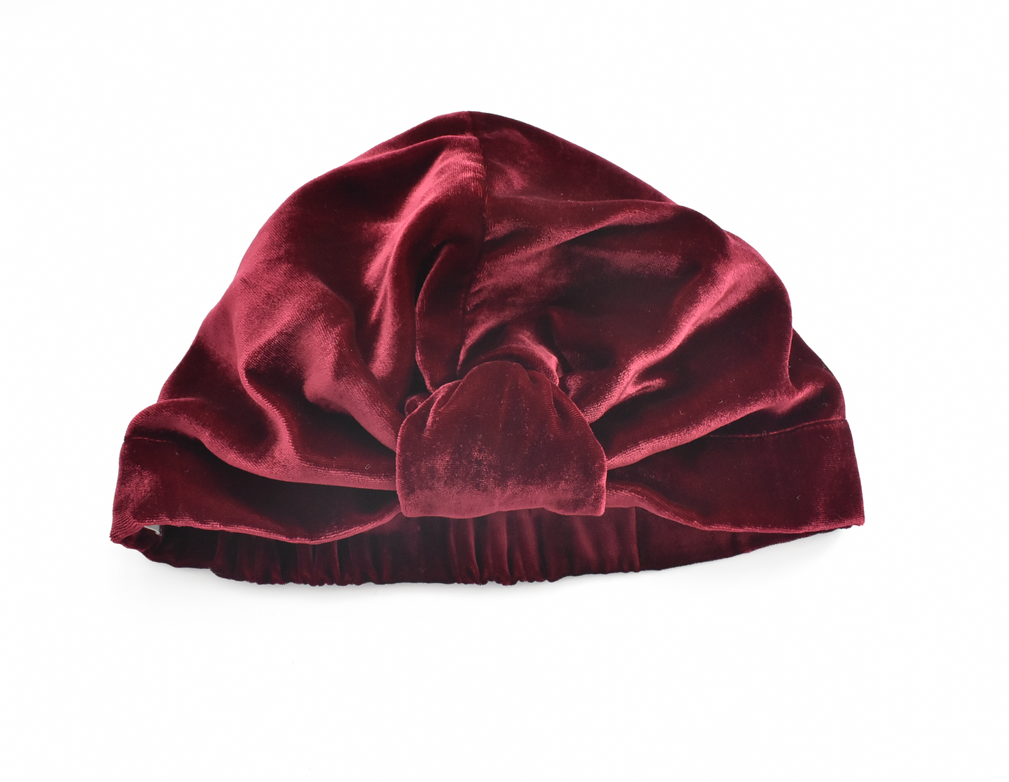 Luxury silk-velvet Turban & Head wrap -  Ruby and ox blood red