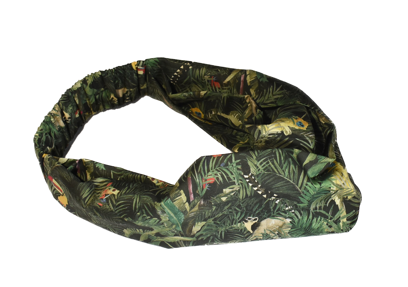 Kids Tot Knot Twisted hairband - Liberty of London Tou-Can Hide Jungle Animal print