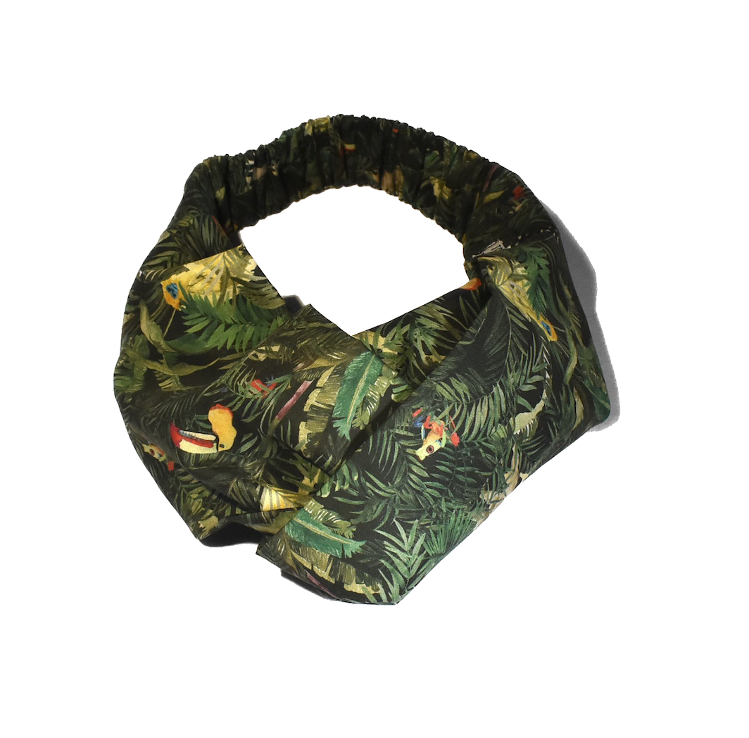 Kids Tot Knot Twisted hairband - Liberty of London Tou-Can Hide Jungle Animal print