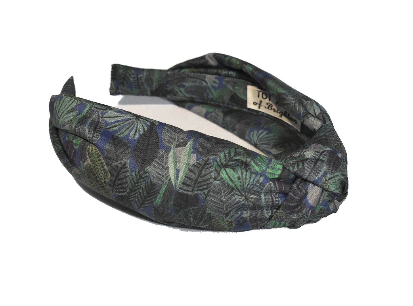 Kids Knot Alice band - Liberty of London Chaparrel - Navy and Green Fern Print