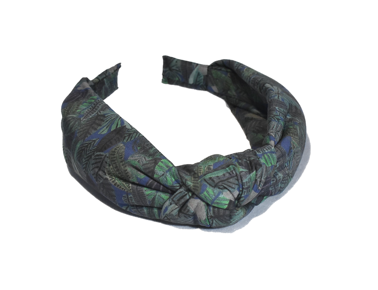 Kids Knot Alice band - Liberty of London Chaparrel - Navy and Green Fern Print