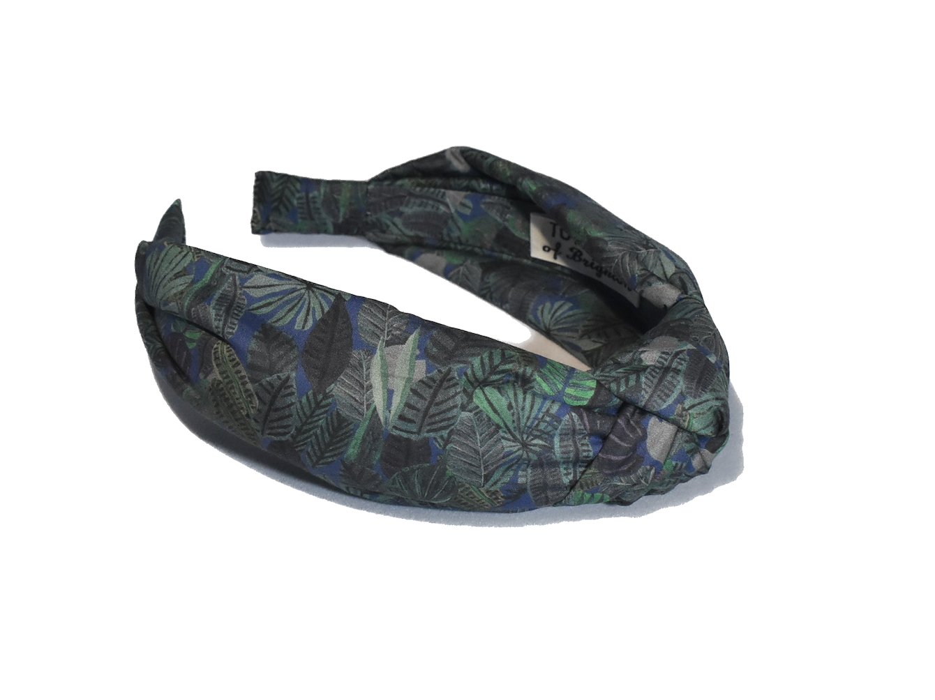 Kids Knot Alice band - Liberty of London Chaparrel - Navy and Green Fern Print