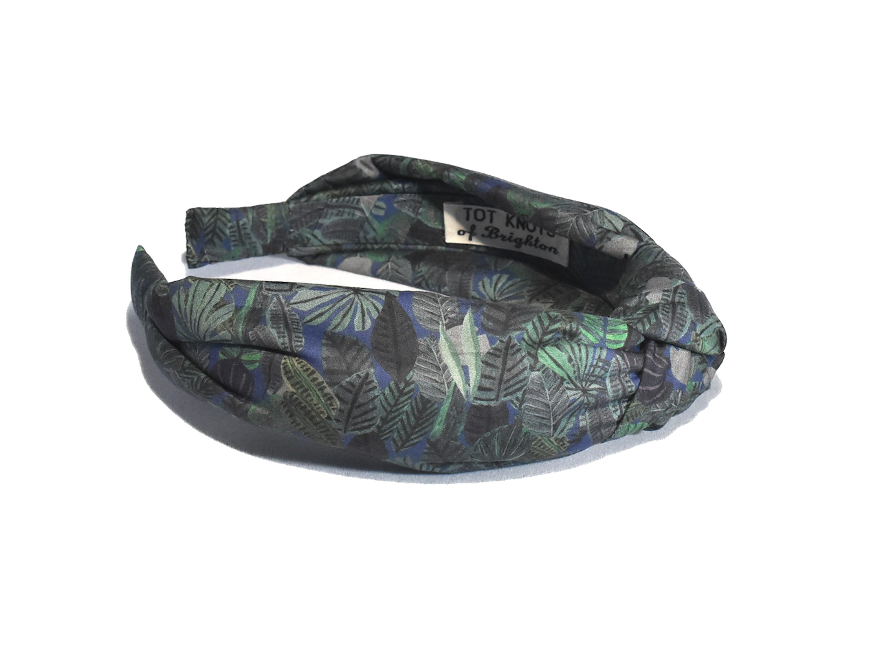 Kids Knot Alice band - Liberty of London Chaparrel - Navy and Green Fern Print