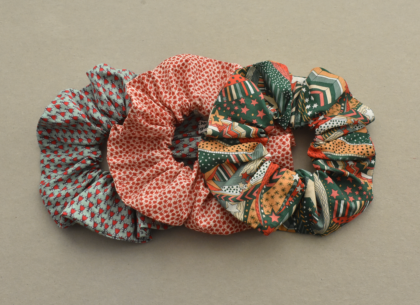 Christmas Scrunchie Bundle - 3 x Scrunhies in a mix of Limited Edition Vintage and contemporary Christmas Liberty prints