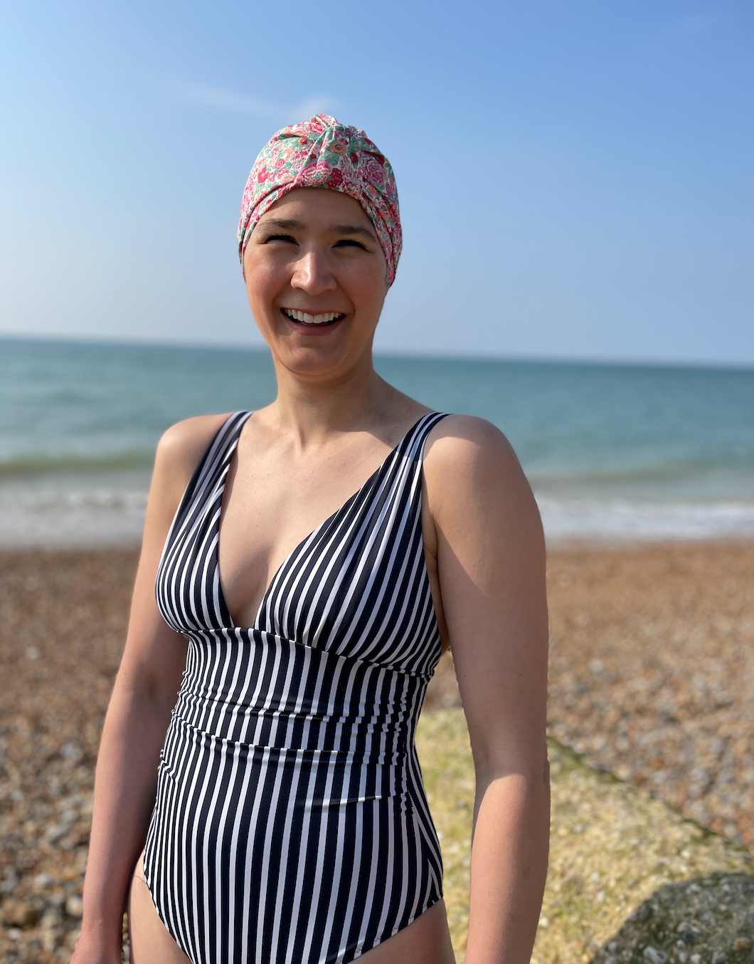 Salty Sea Knot - Swimming Cap Topper - Swim Turban - Red Elysian
