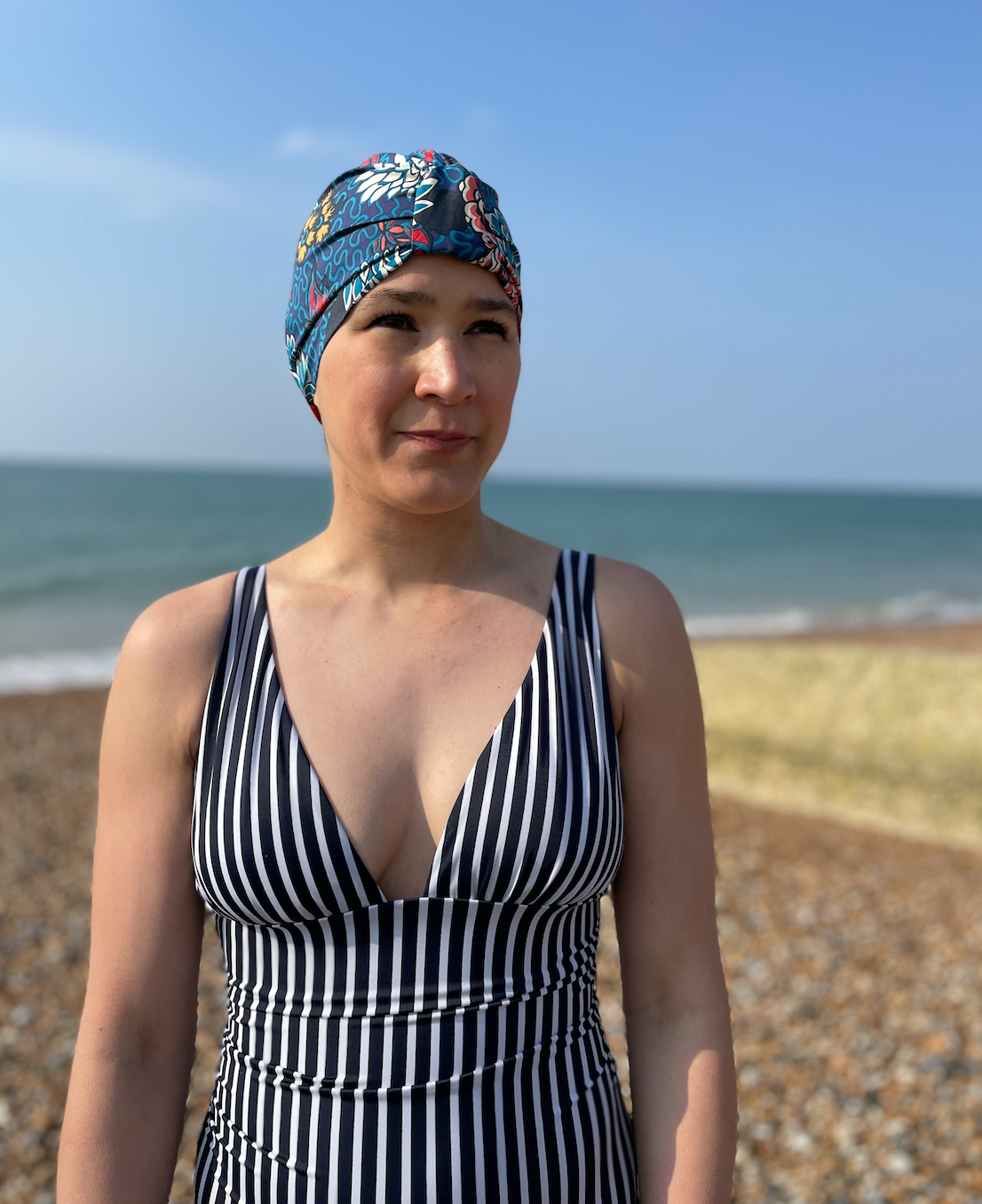 Salty Sea Knot - Swimming Cap Topper - Swim Turban - Vintage Meandering