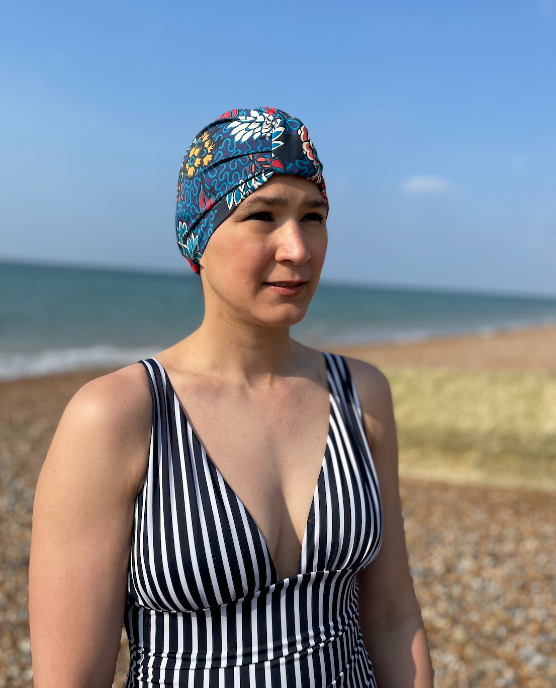 Salty Sea Knot - Swimming Cap Topper - Swim Turban - Vintage Meandering