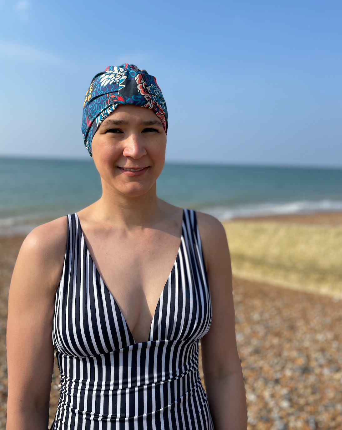 Salty Sea Knot - Swimming Cap Topper - Swim Turban - Vintage Meandering