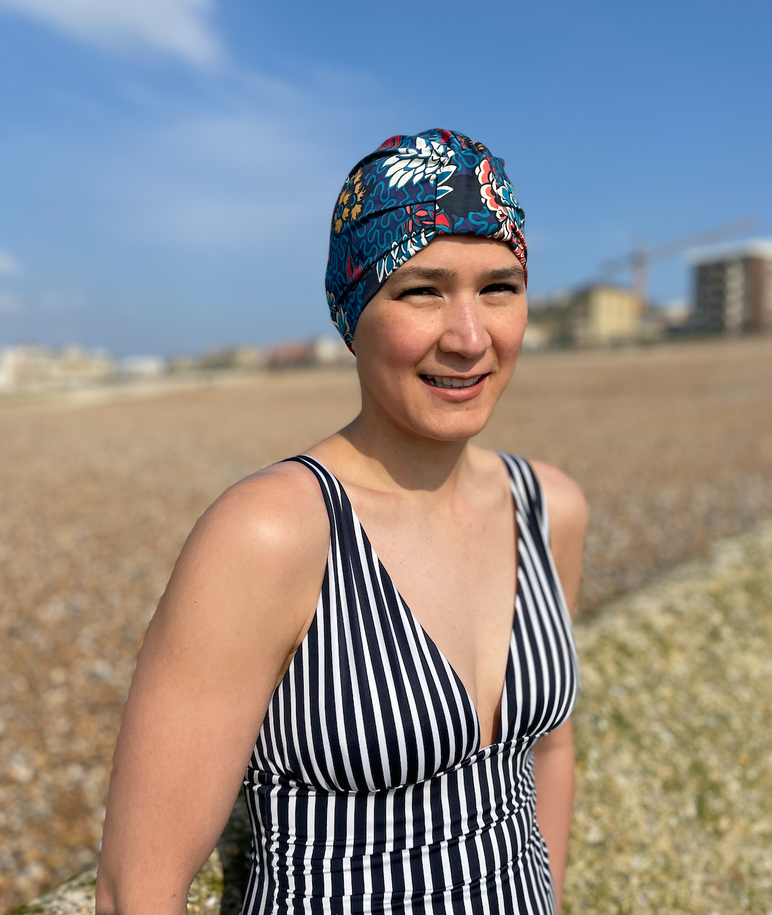 Salty Sea Knot - Swimming Cap Topper - Swim Turban - Vintage Meandering