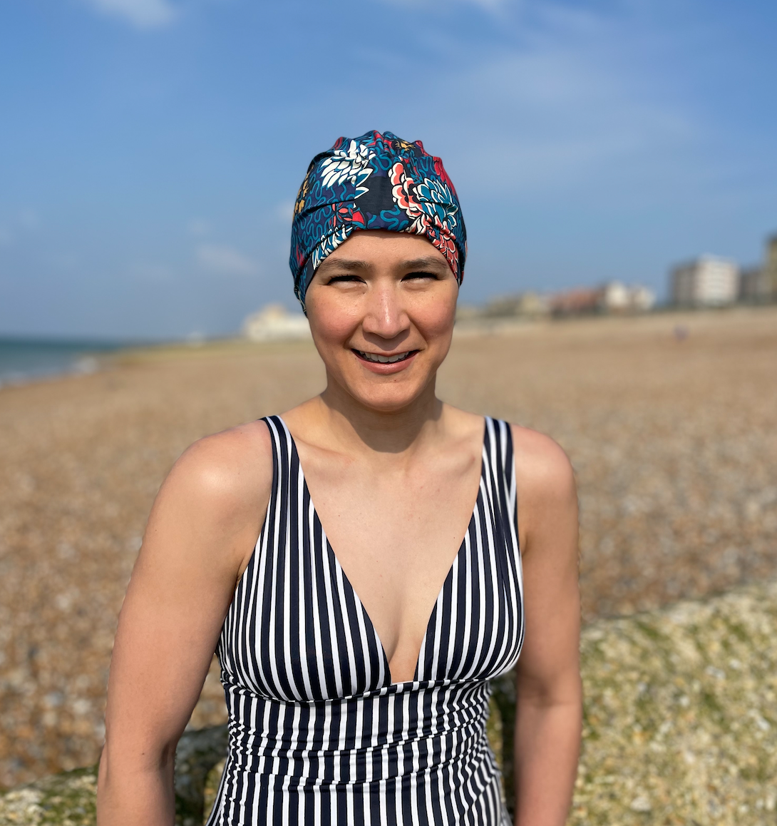 Salty Sea Knot - Swimming Cap Topper - Swim Turban - Vintage Meandering