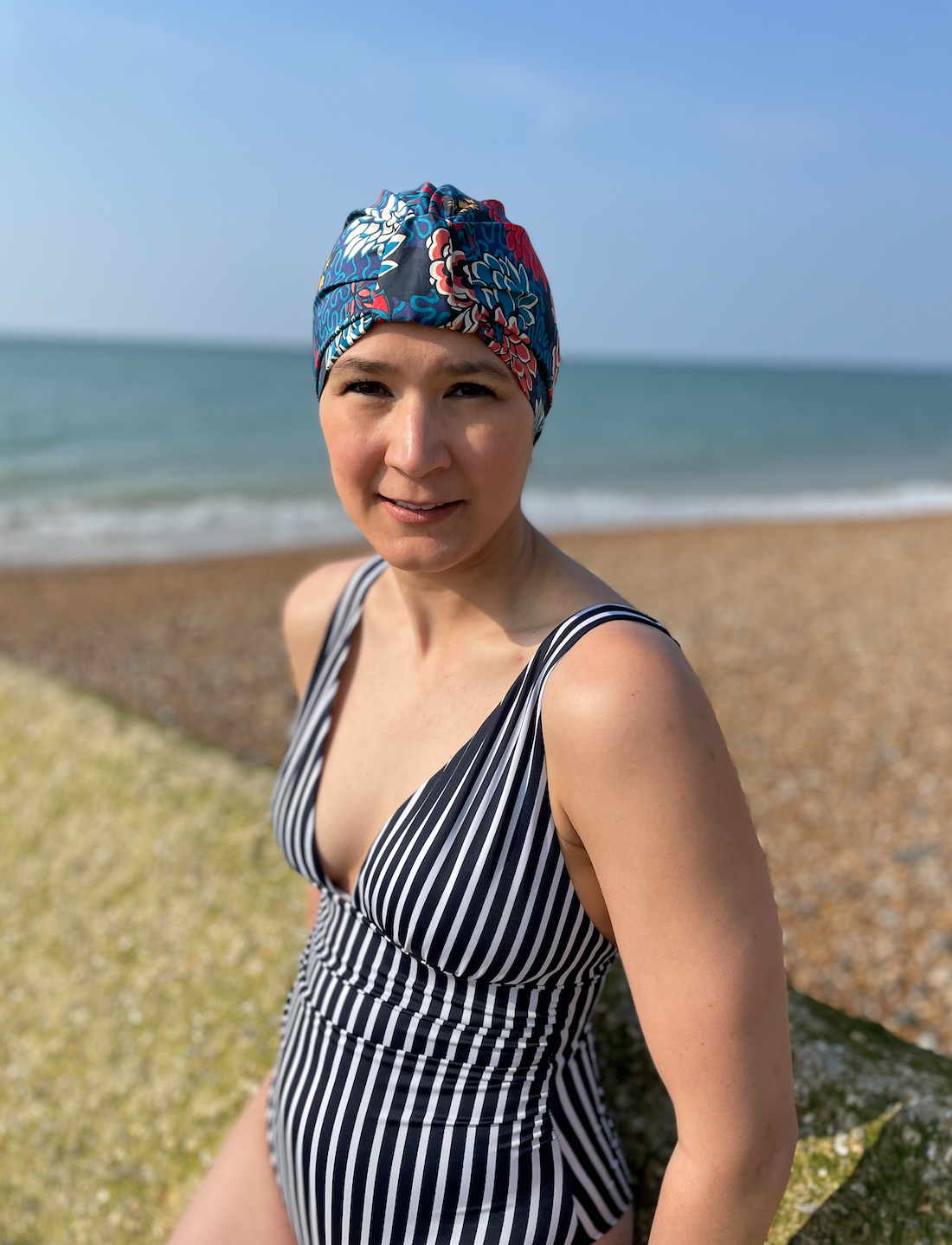 Salty Sea Knot - Swimming Cap Topper - Swim Turban - Vintage Meandering