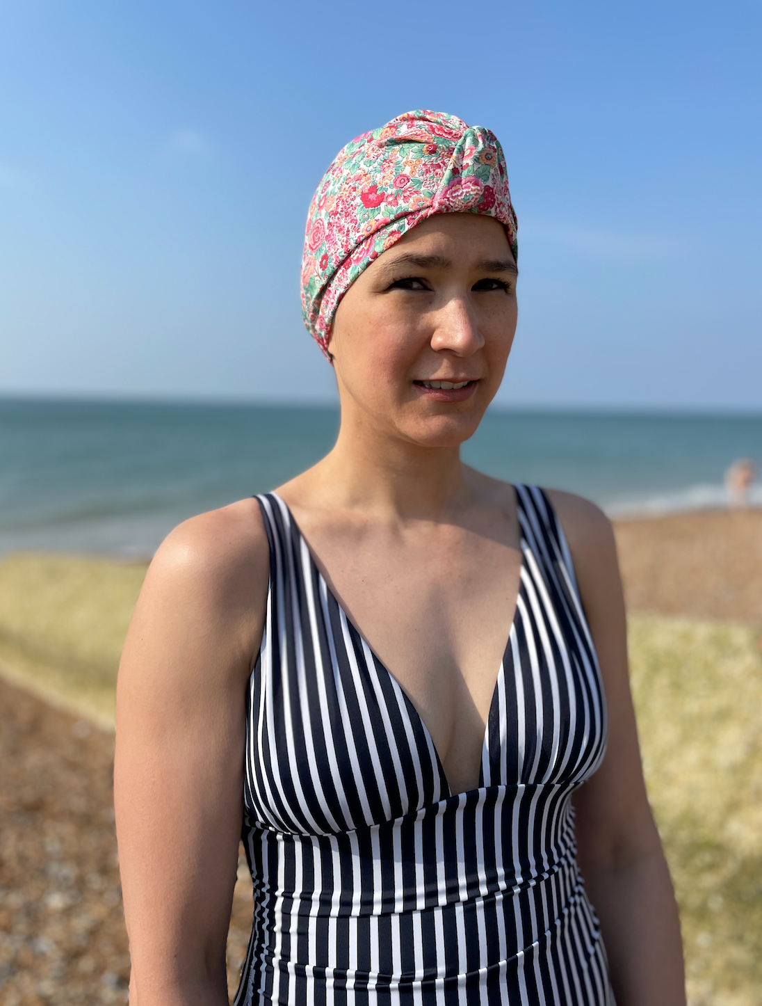 Salty Sea Knot - Swimming Cap Topper - Swim Turban - Red Elysian