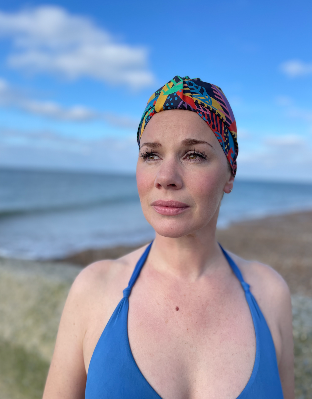 Salty Sea Knot - Swimming Cap Topper - Swim Turban - Memphis Trail