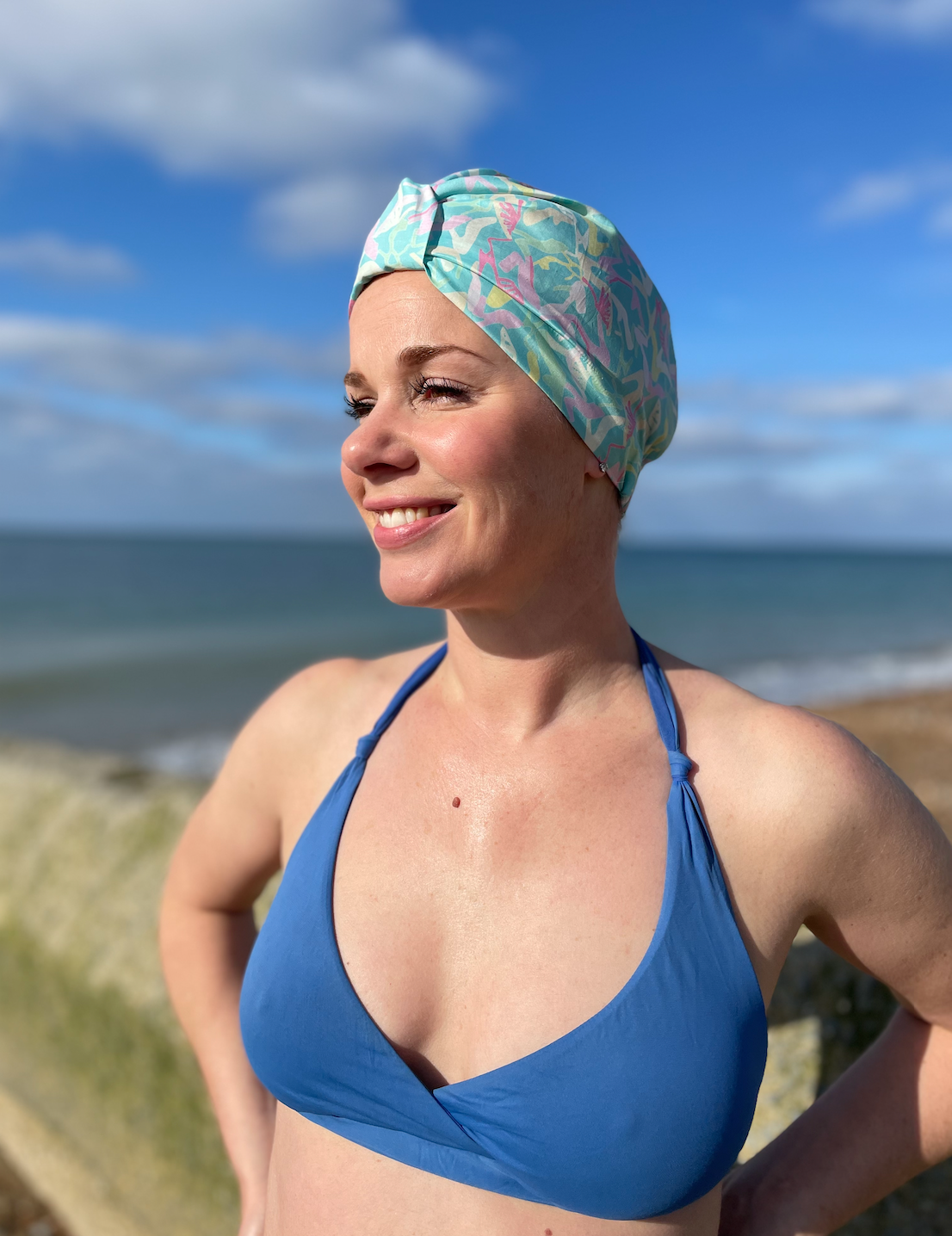 Salty Sea Knot - Swimming Cap Topper - Swim Turban - Clara Shoes