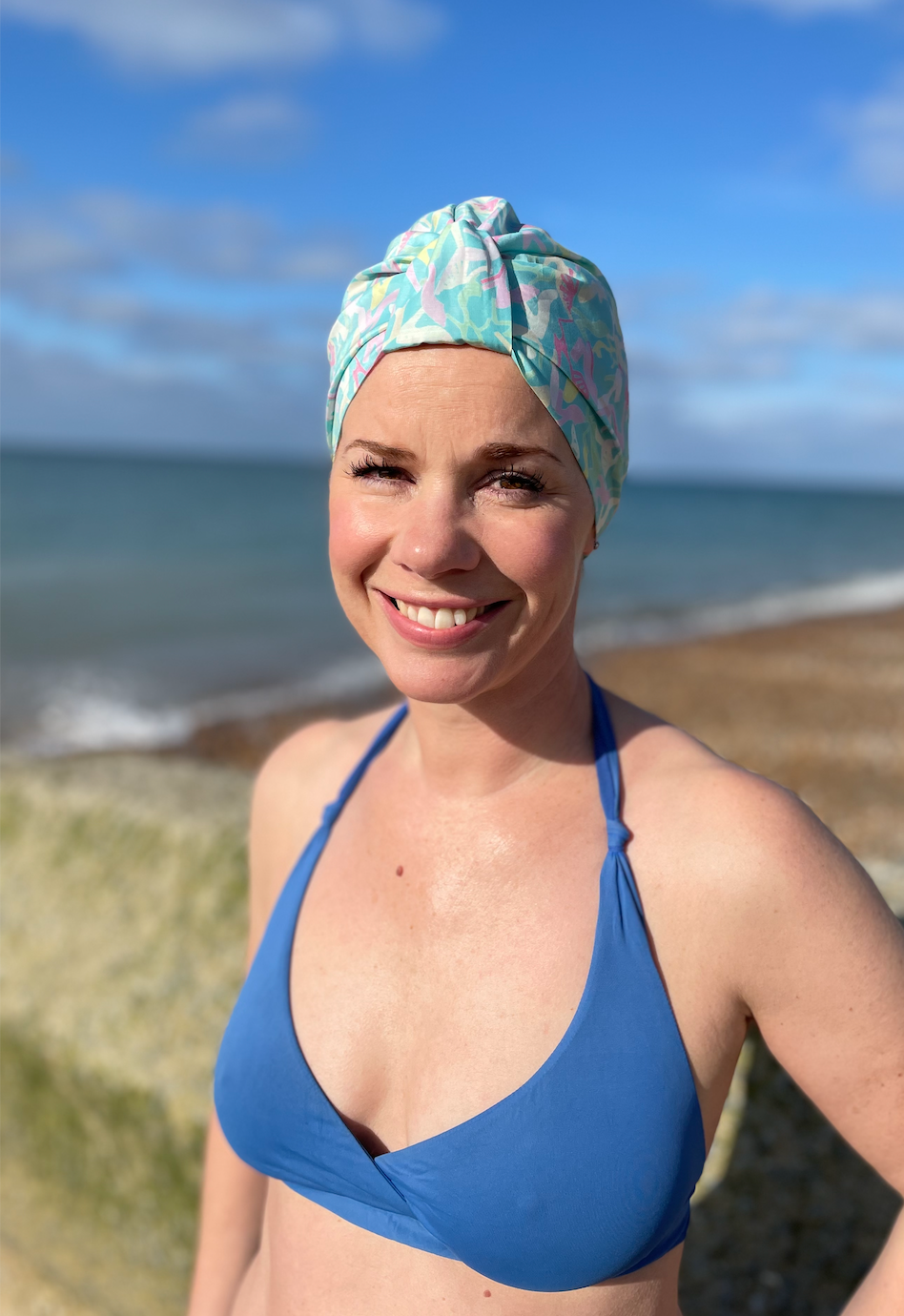 Salty Sea Knot - Swimming Cap Topper - Swim Turban - Clara Shoes