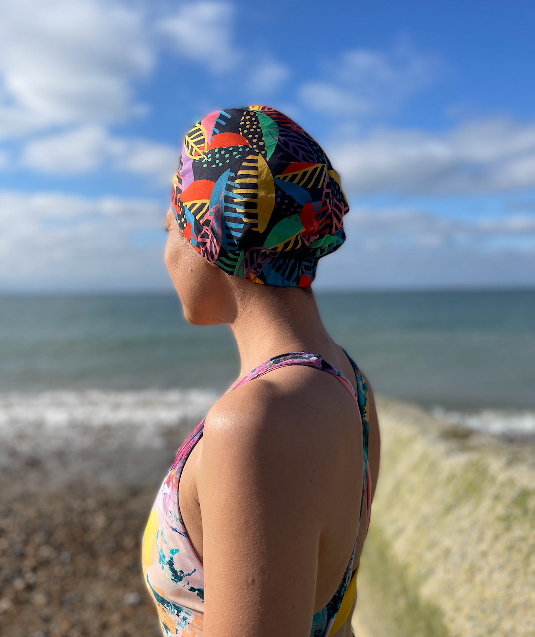 Salty Sea Knot - Swimming Cap Topper - Swim Turban - Memphis Trail