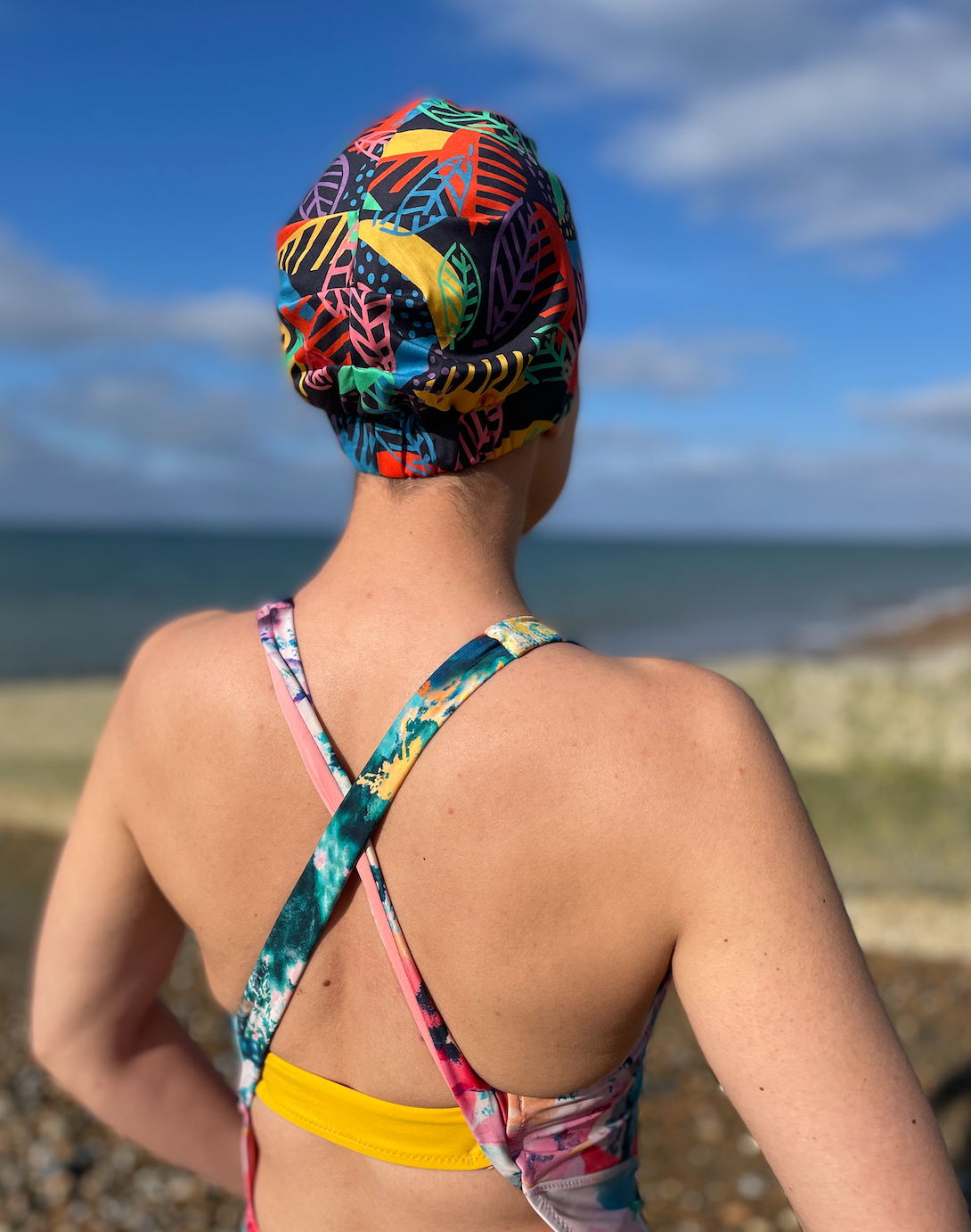Salty Sea Knot - Swimming Cap Topper - Swim Turban - Memphis Trail