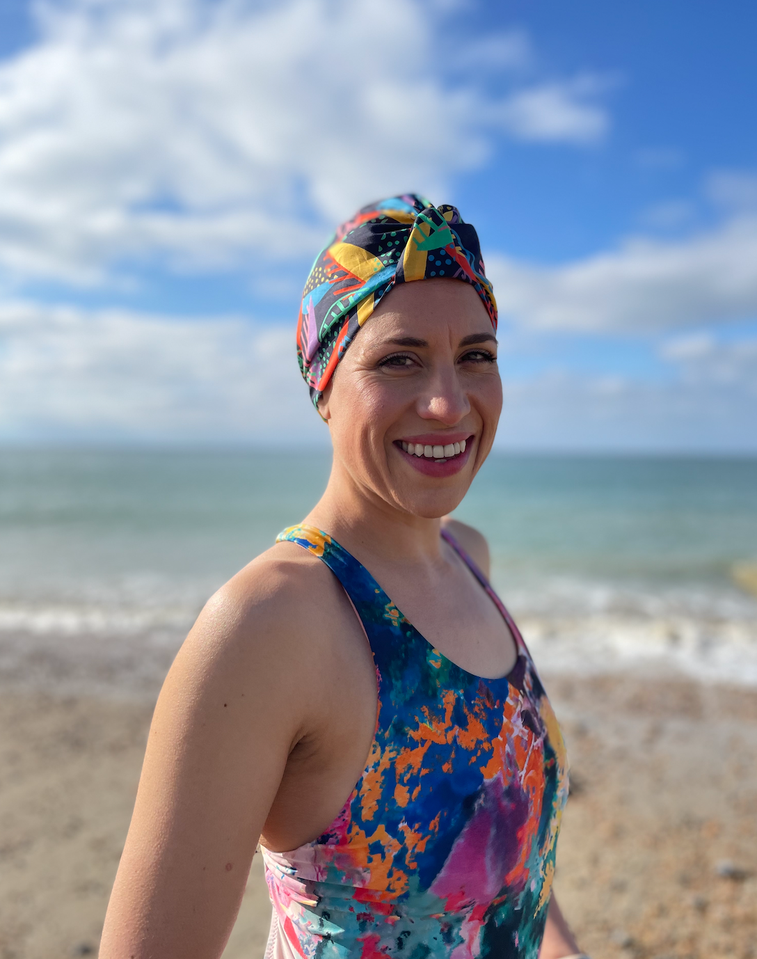 Salty Sea Knot - Swimming Cap Topper - Swim Turban - Memphis Trail