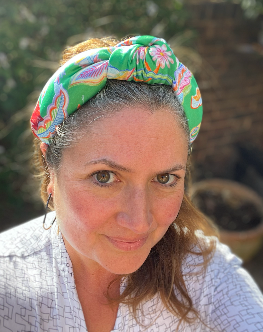 Luxury Silk Knot Alice band - Liberty of London Artist Gardens of Reverie Silk Satin
