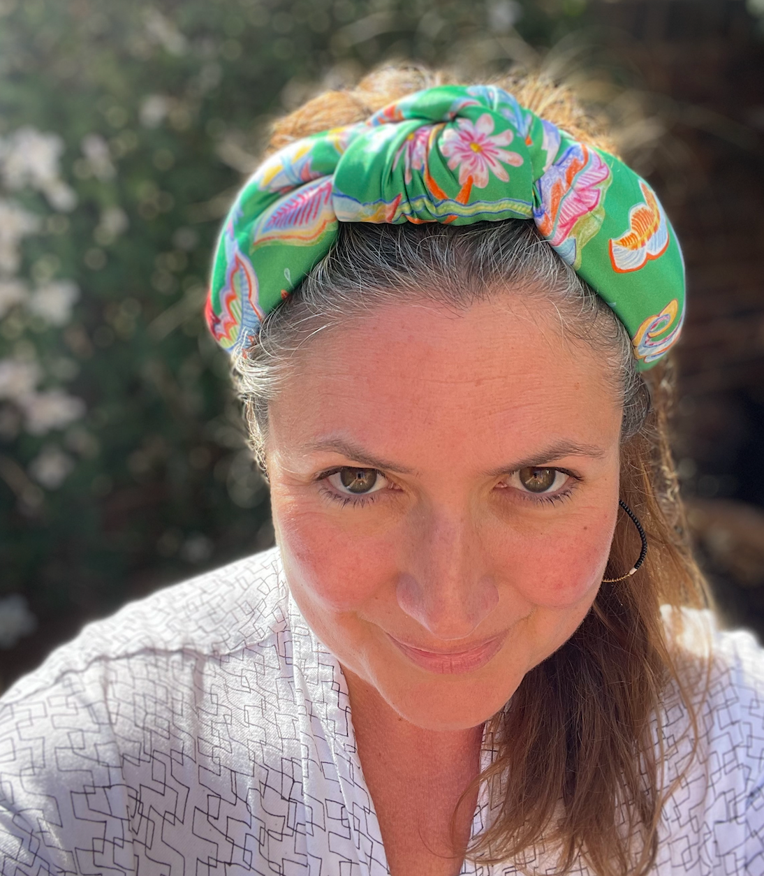 Luxury Silk Knot Alice band - Liberty of London Artist Gardens of Reverie Silk Satin