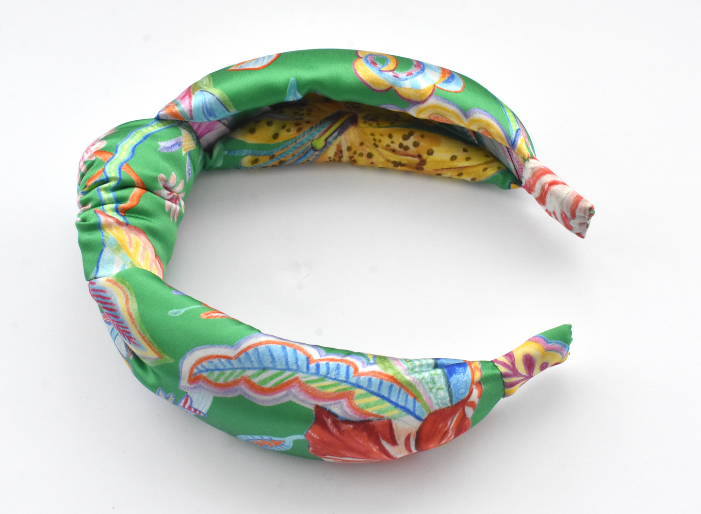 Luxury Silk Knot Alice band - Liberty of London Artist Gardens of Reverie Silk Satin