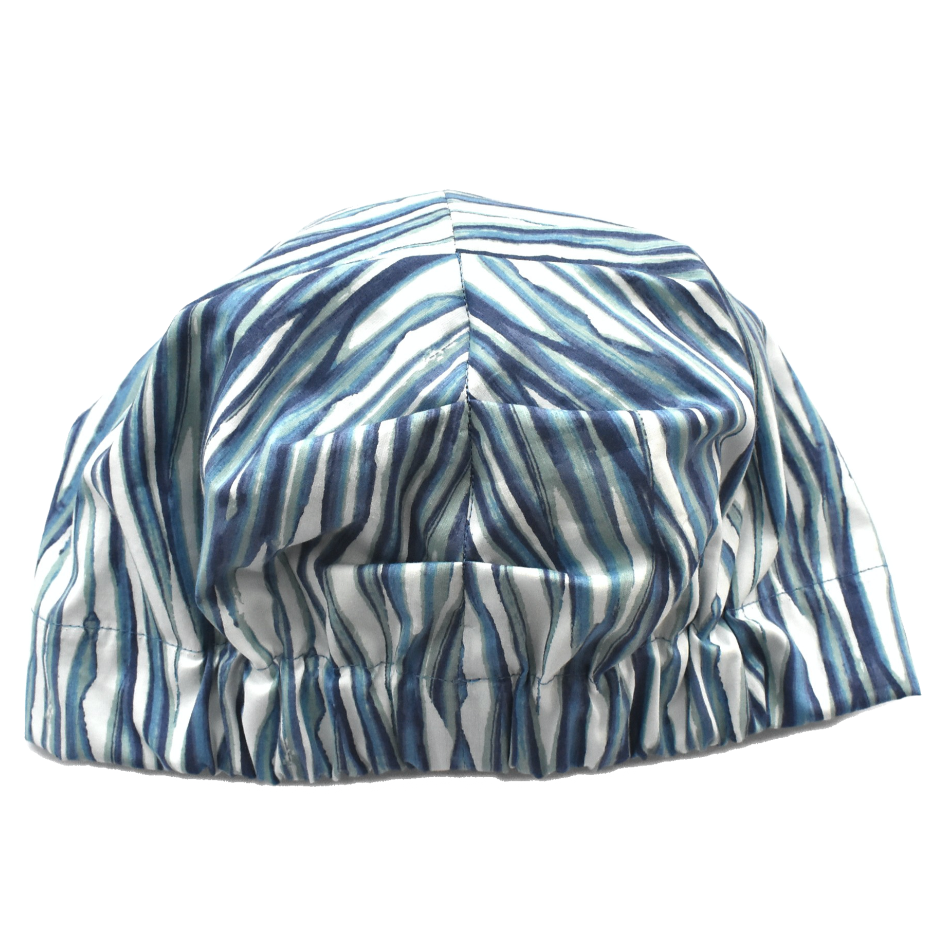 Ladies Turban Hat - Liberty of London Martin Blue Stripe