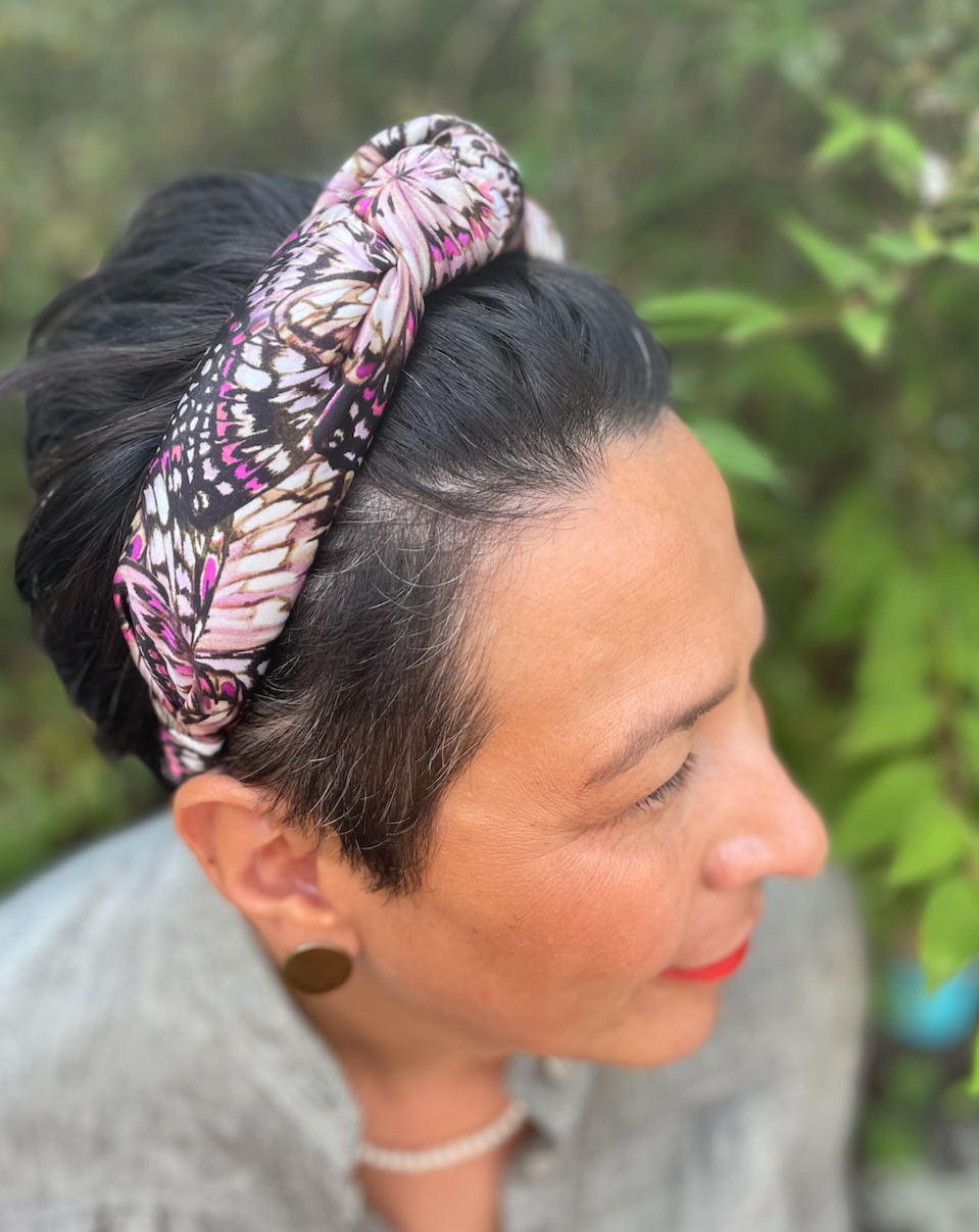 Knot Alice band - Liberty of London Kaleidoscope in Pink