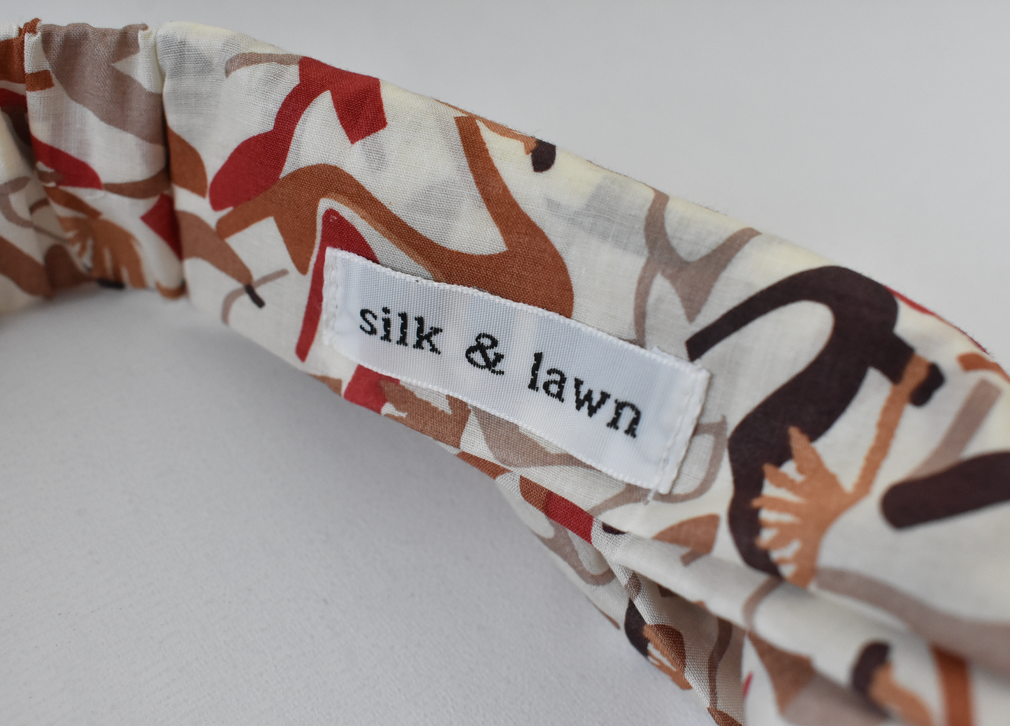 Twisted Turban Headband - Liberty of London Clara Cream Heels print