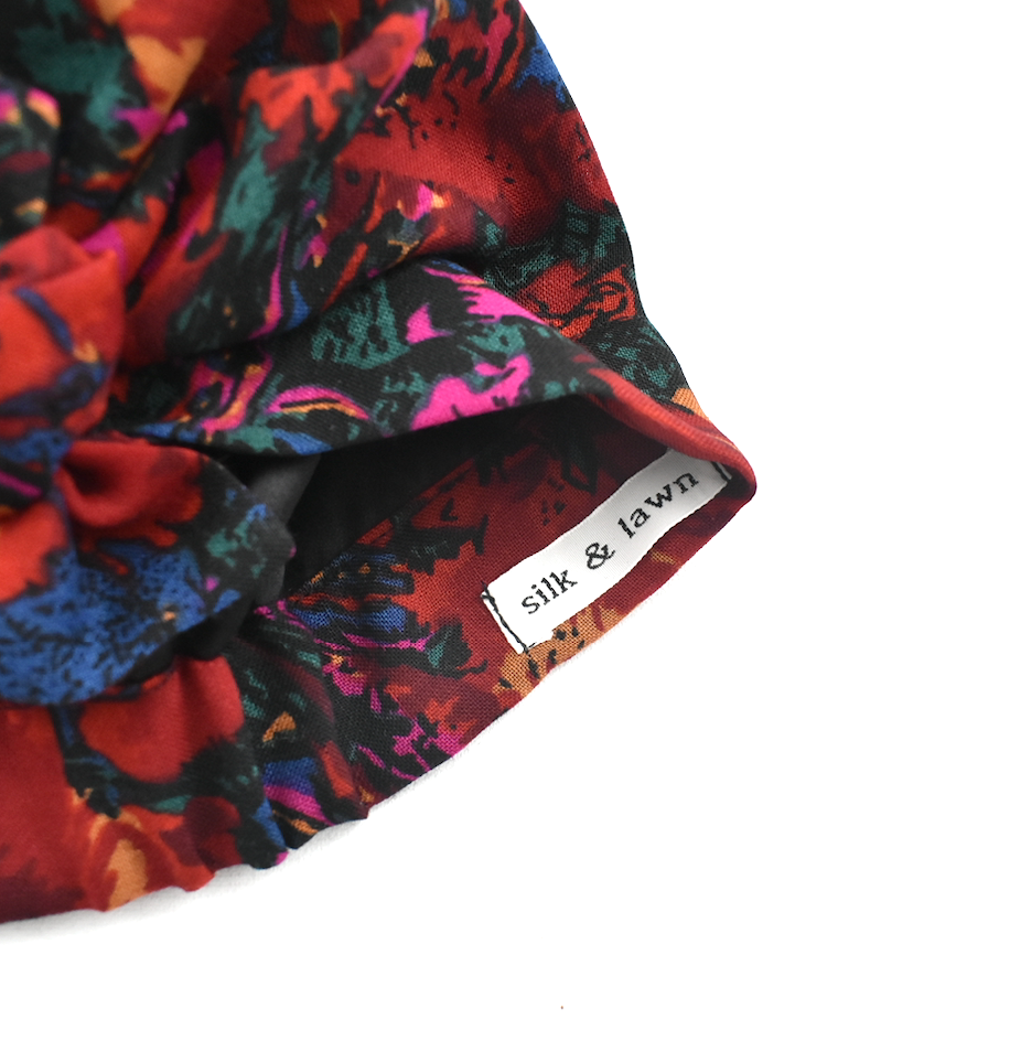 Ladies Turban Hat - Liberty of London print vintage Varuna wool